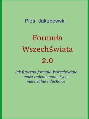 cover image of Formula Wszechswiata 2.0